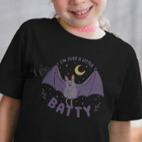 I'm Just A Little Batty Funny Halloween Bat Pun