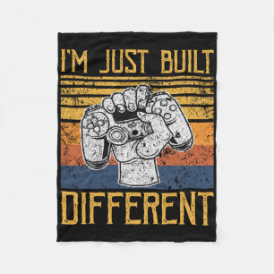 I'm Just Built Different Controller Video Game  Fleece Blanket