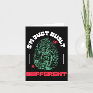 Im Just Built Different - Motivational Quote  Card