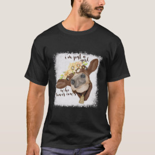 Im Just Girl Who Loves Cows Bleached Shirt Cow Lov