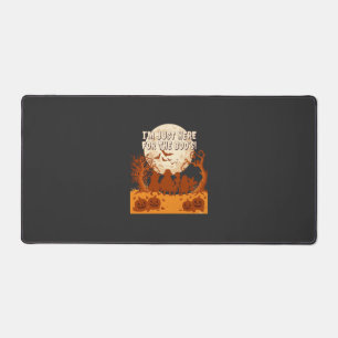 Im Just Here Boos Halloween Kids Silhouette Moon P Desk Mat