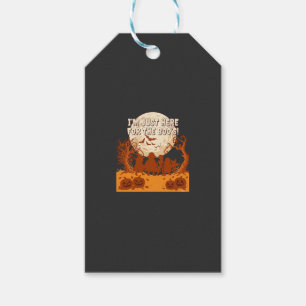 Im Just Here Boos Halloween Kids Silhouette Moon P Gift Tags