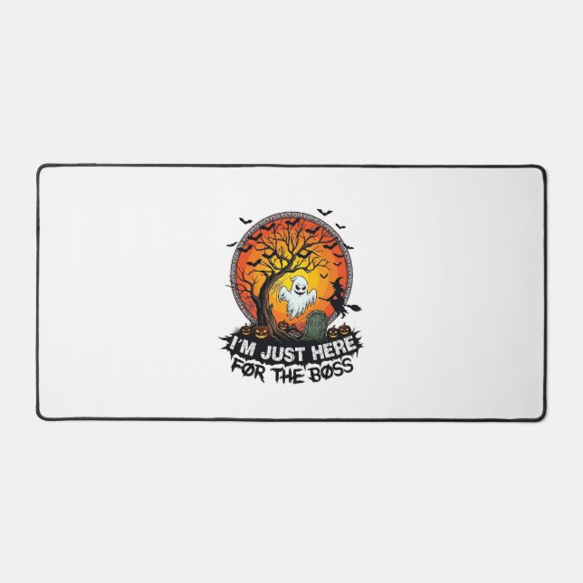 Im Just Here Boss Halloween Ghost Witch Pumpkins_1 Desk Mat (Front)
