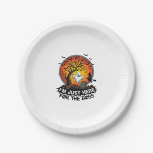 Im Just Here Boss Halloween Ghost Witch Pumpkins_1 Paper Plate