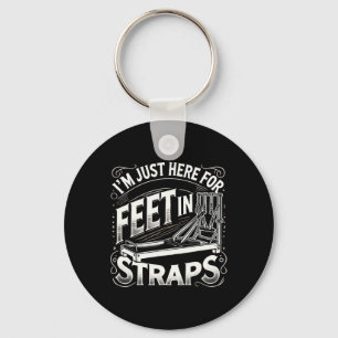 I'm Just Here Feet In Straps Pilates Yoga Fitness Key Ring