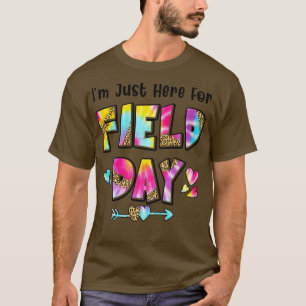 Im Just Here For Field Day Leopard Tie Dye Last Da T-Shirt