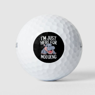 I'm Just Here For Moo Deng Cute Baby Hippo Golf Balls