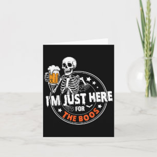 I'm Just Here For The Boos Cute Ghost Halloween Co Card