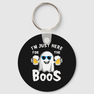 I'm Just Here For The Boos Funny Halloween Beer Lo Key Ring