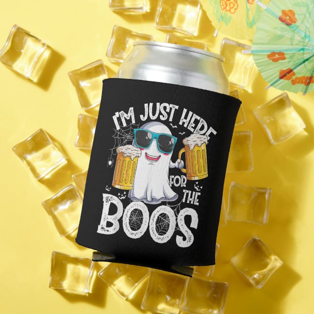 I'm Just Here for The Boos Funny Halloween Can Cooler (In Situ Summer)