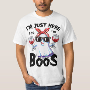 I'm Just Here For The Boos Funny Halloween Ghost C T-Shirt