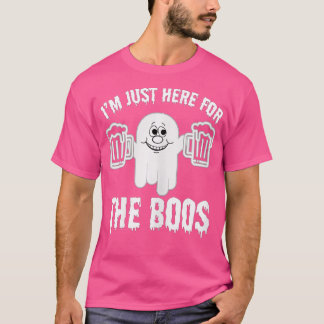 I'm Just Here For The Boos Funny Halloween Ghost C T-Shirt