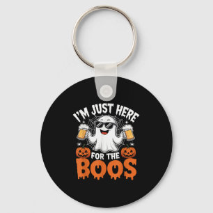 I'm Just Here For The Boos Funny Halloween Ghost  Key Ring