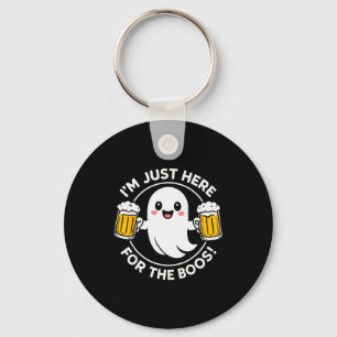 I'm Just Here For The Boos Funny Halloween Ghost M Key Ring