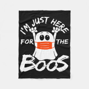 I'm Just Here For The Boos Halloween Funny Chicken Fleece Blanket