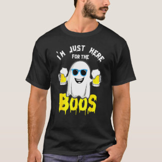 I'm Just Here For The Boos Halloween Pumpkin Ghos T-Shirt