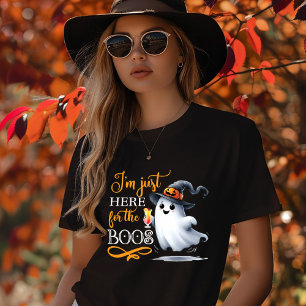 I'm Just Here For the Boos Halloween Tri-Blend Shirt