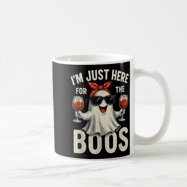 I'm Just Here For The Boos Halloween Women Ghost C Coffee Mug (Right)
