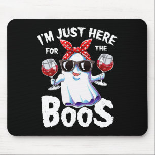 I'm Just Here For The Boos Halloween Women Ghost C Mouse Pad