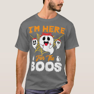 Im Just Here For The Boos Halloween Women Ghost Cu T-Shirt