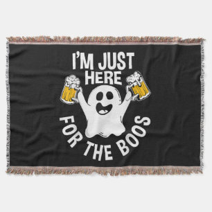 I'm Just Here For The Boos Throw Blanket