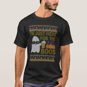 I'm Just Here for the Boos Ugly Sweater Halloween