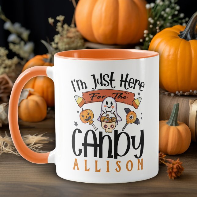 I'm Just Here for the Candy Custom Halloween Mug (I'm Just Here for the Candy Custom Halloween Mug)