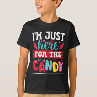I'm Just Here For The Candy Fun Christmas Hallowee T-Shirt