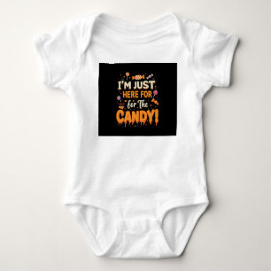 I'm just here for the candy! Halloween Bodysuit 