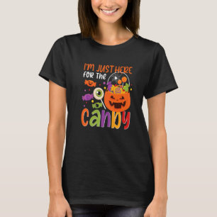 I'm Just Here For The Candy Halloween Costume Kids T-Shirt