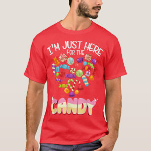 I'm Just Here For The Candy Halloween Cute Lollipo T-Shirt