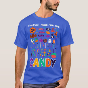 Im Just Here For The Candy Halloween Cute Lollipop T-Shirt