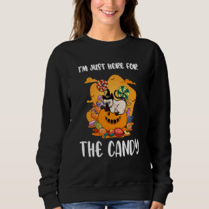 I'm Just Here For The Candy Halloween Cute Siames Sweatshirt
