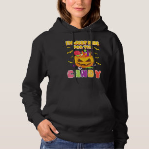 Im Just Here For The Candy Halloween Food Kids Hoodie