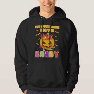 Im Just Here For The Candy Halloween Food Kids Hoodie