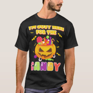Im Just Here For The Candy Halloween Food Kids T-Shirt