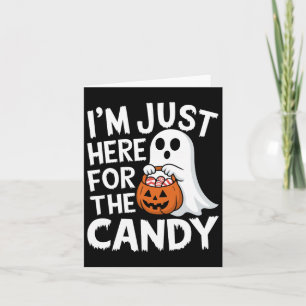 I'm Just Here For The Candy Halloween Pun Lollipop Card