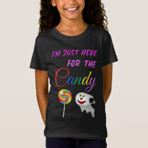 Im Just Here for the Candy – Rainbow Lollipop T-Shirt