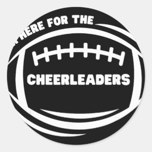 I'm Just Here For The Cheerleaders, Cheerleading M Classic Round Sticker
