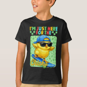 I'm Just Here For The Chick Cute Easter For Kid Bo T-Shirt