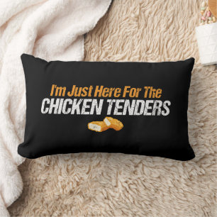 I'm Just Here for the Chicken Tenders Foodie Lover Lumbar Cushion