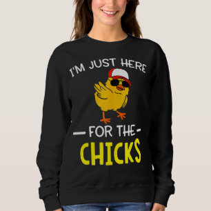 I'm Just Here For The Chicks Cute Easter Boys Kids Sweatshirt