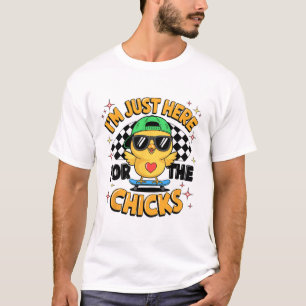 Im Just Here For The Chicks Cute Easter Boys Kids  T-Shirt