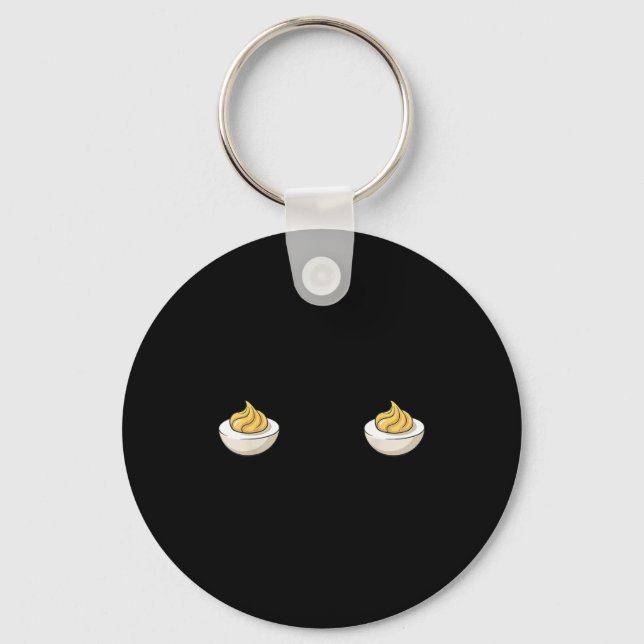I'm Just Here For The Deviled Eggs Funny Couple Ma Key Ring (Front)