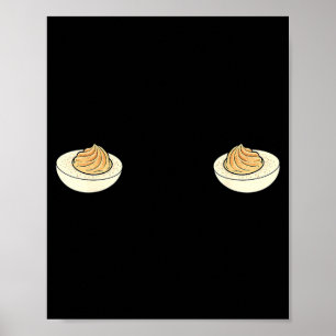 I'm Just Here For The Deviled Eggs Funny Couple Ma Poster