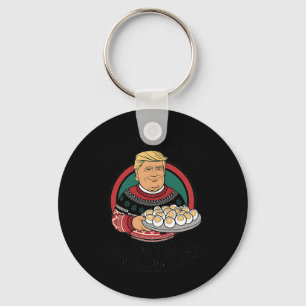 I'm Just Here For The Deviled Eggs Funny Thanksgiv Key Ring