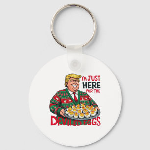I'm Just Here For The Deviled Eggs Funny Trump Tha Key Ring