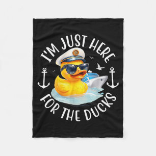 I'm Just Here For The Duck, Duck Cruise, Funny Vac Fleece Blanket