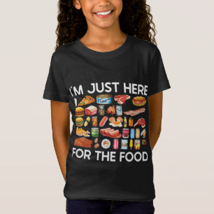 I'm Just Here For The Food Funny Pizza Bacon Sushi T-Shirt