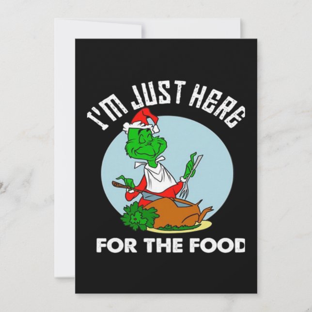 I'm just here for the food  invitation (Front)